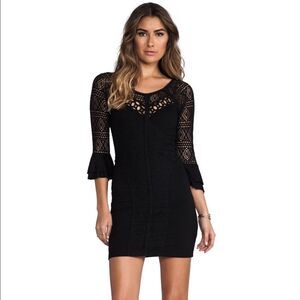 FREE PEOPLE City Girl Bodycon Dress Black S NWT